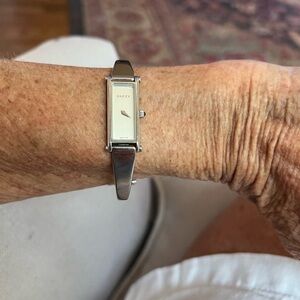 Vintage silver Gucci watch.